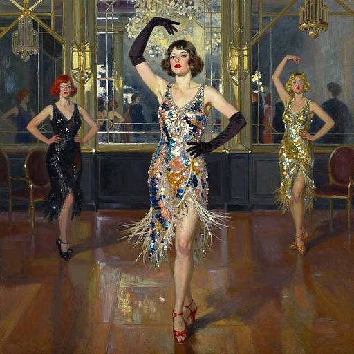 1920s Elegant Ballroom Dancer Portrait