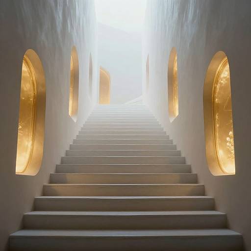 Ethereal Staircase to Otherworldly Light