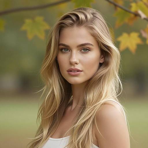 Serene Beauty of a Blonde Woman