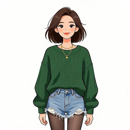 Smiling Woman in Casual Streetwear