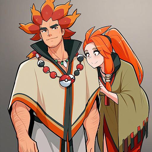 Illustration of Alder (pokemon), pokemon in the style of Centurii-chan (artist)