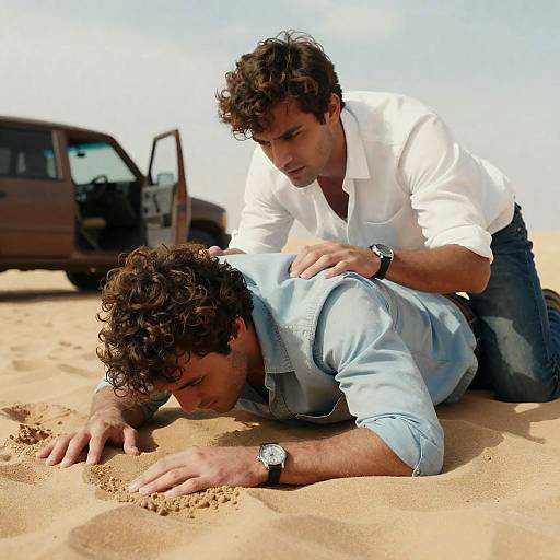 Desert Scene with Two Men