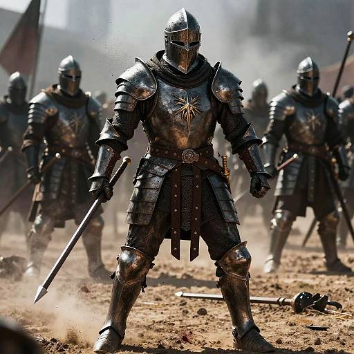 Epic Paladin in Action-Ready Stance