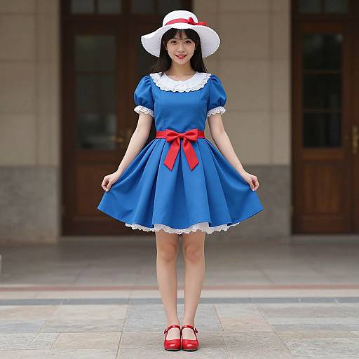 Facilier Girl Blue Dress Costume