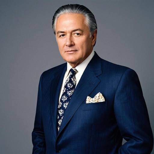 Refined Older Gentleman in Navy Suit