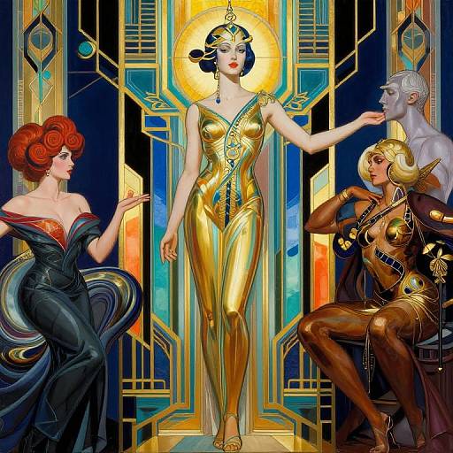 Futuristic Art Deco Glamour Portrait