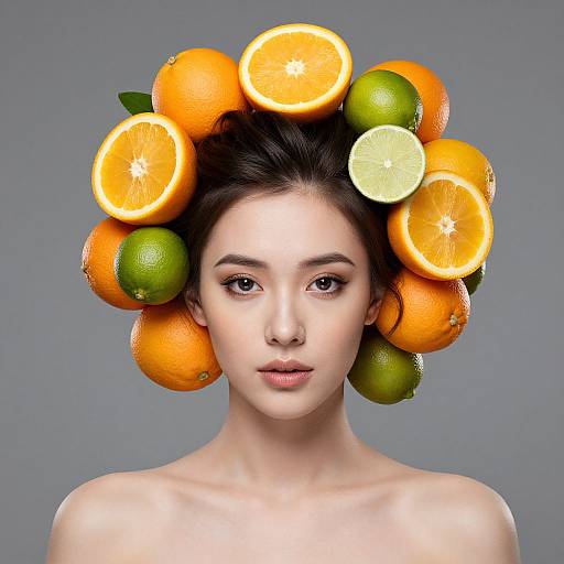 Woman with Vibrant Citrus Hairstyle