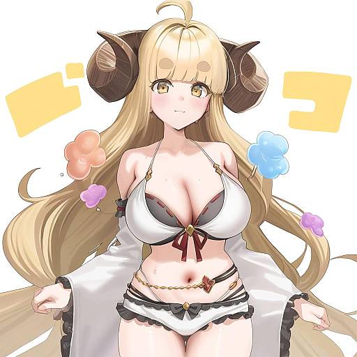 Illustration of Anila (summer) (granblue fantasy), granblue fantasy in the style of Kanzarin