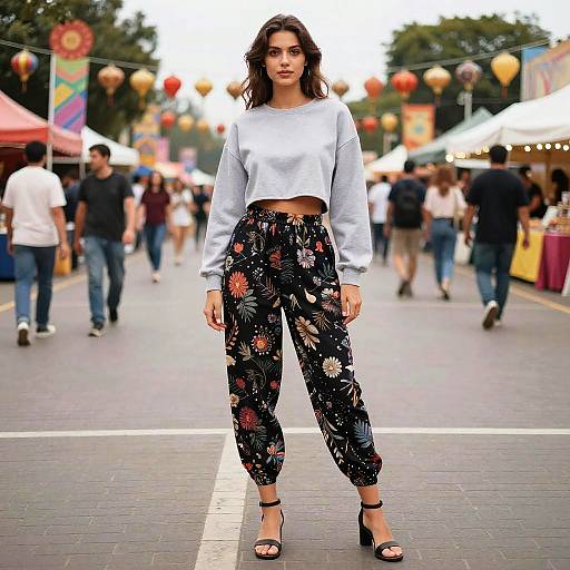 Stylish Woman at Vibrant Festival