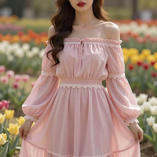 Bohemian Pink Princess in Floral Paradise