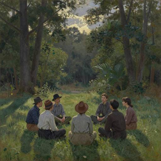 Serene Morning in the Forest Circle