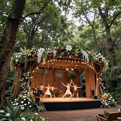 Outdoor Fairy Light Dance Stage
