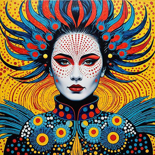 Vibrant Abstract Phoenix Portrait