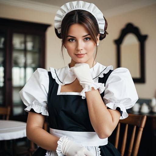 Charming Maid in Elegant Outfit