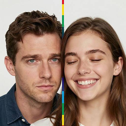 Close-Up Portrait of a Smiling Couple