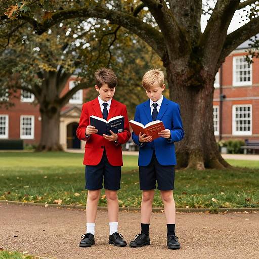 Modern British Schoolboy Uniforms Scene