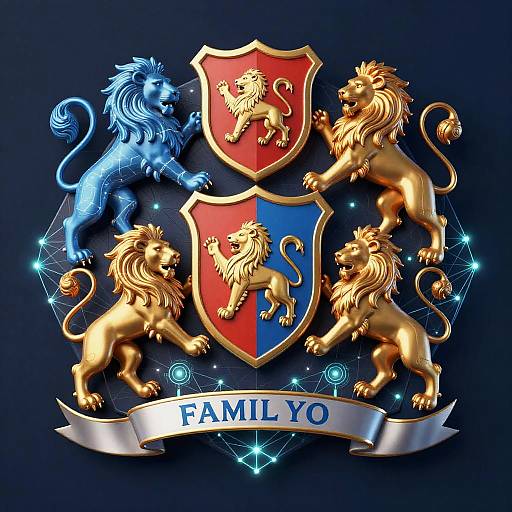 AI-Generated Cyberpunk Family Crest