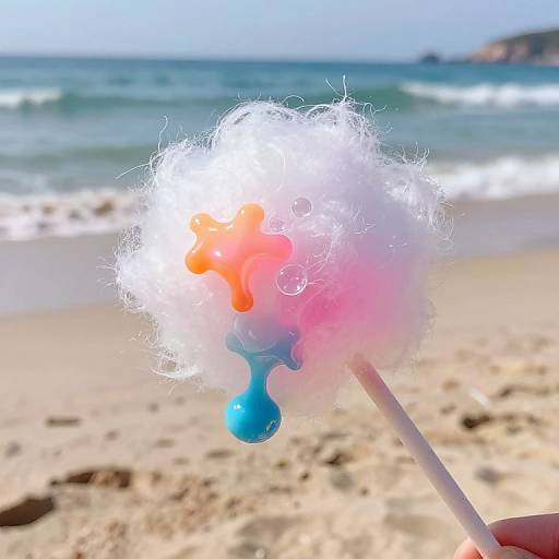 Colorful Cotton Lollypop Paint Splash