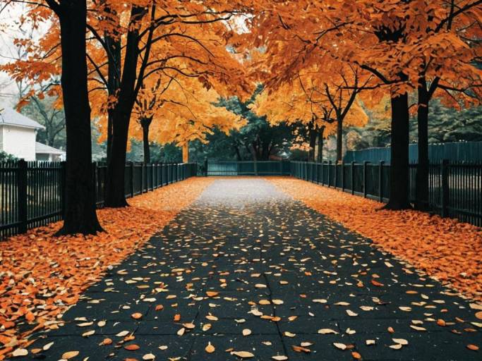 Autumn Quotes with Vibrant Fall Foliage