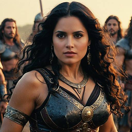 Barbarian Warrior Princess in Battle Scene