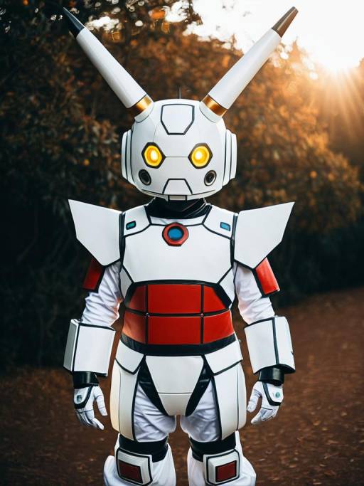 Man in Robonyan Cosplay Costume
