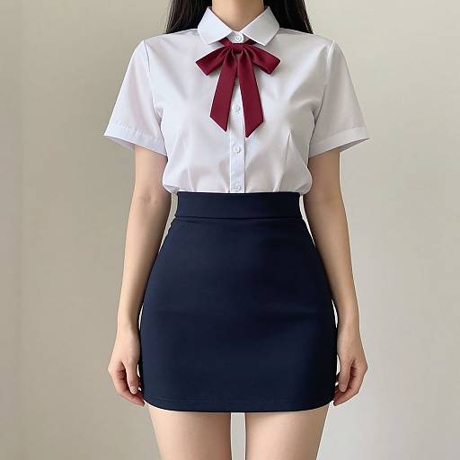 Female Outfit with Red Bow