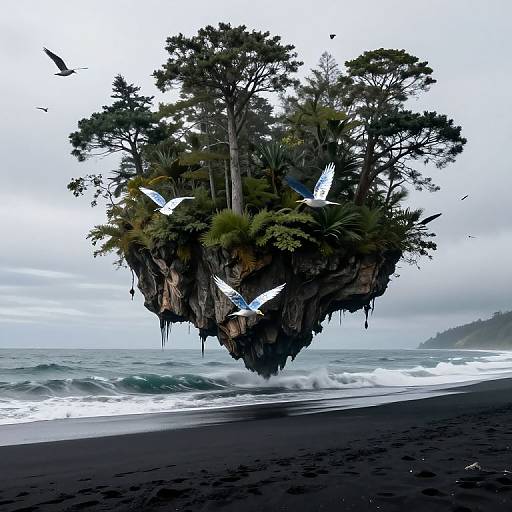 Floating Inverted Forest Island