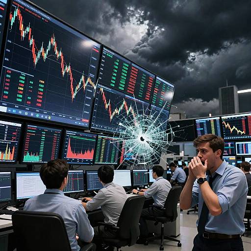 Dramatic Börsencrash Financial Scene
