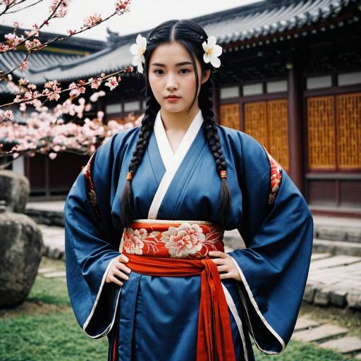 Young Woman in Traditional Hashirama Costume