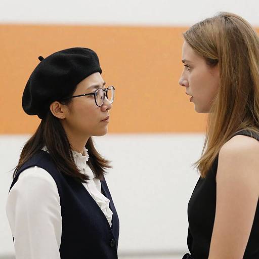 Contrasting Expressions in a Fashion Portrait