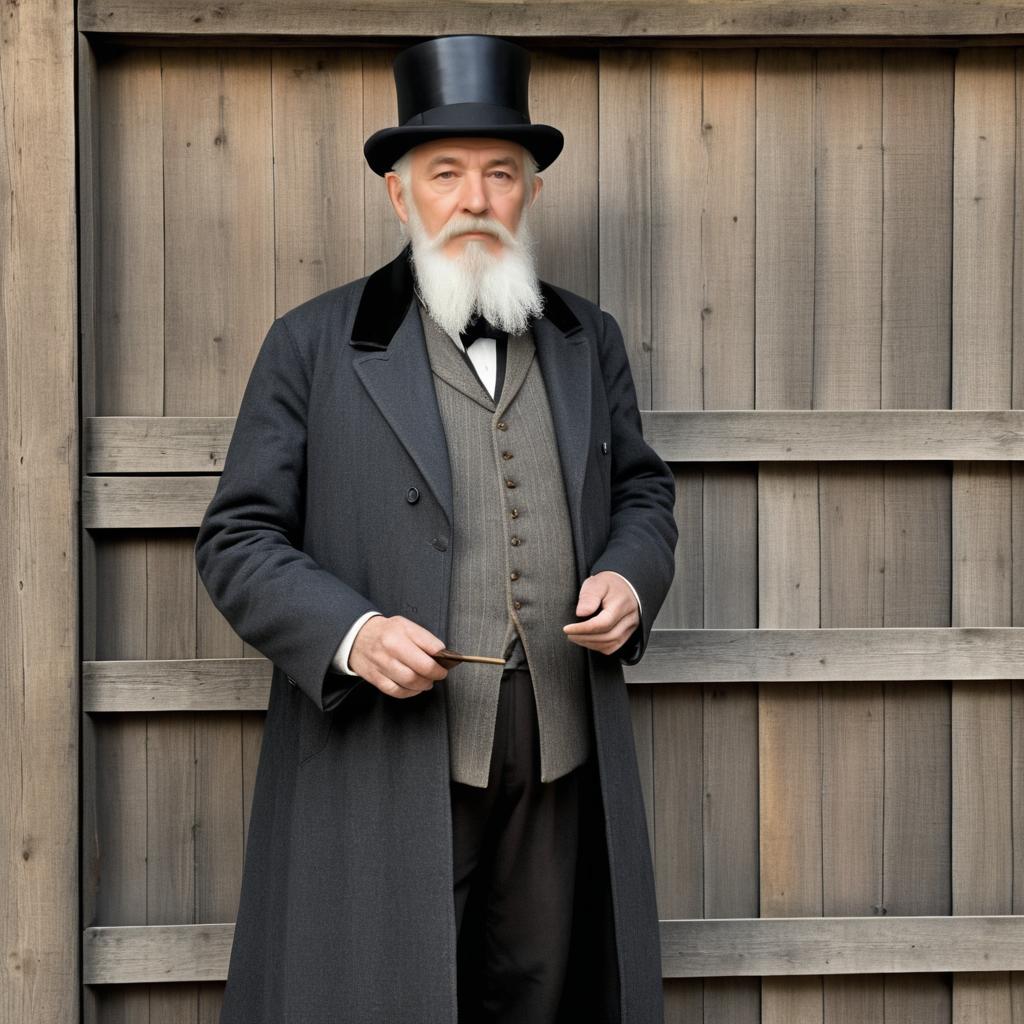 Victorian Elderly Man in Detailed Cabinet Card