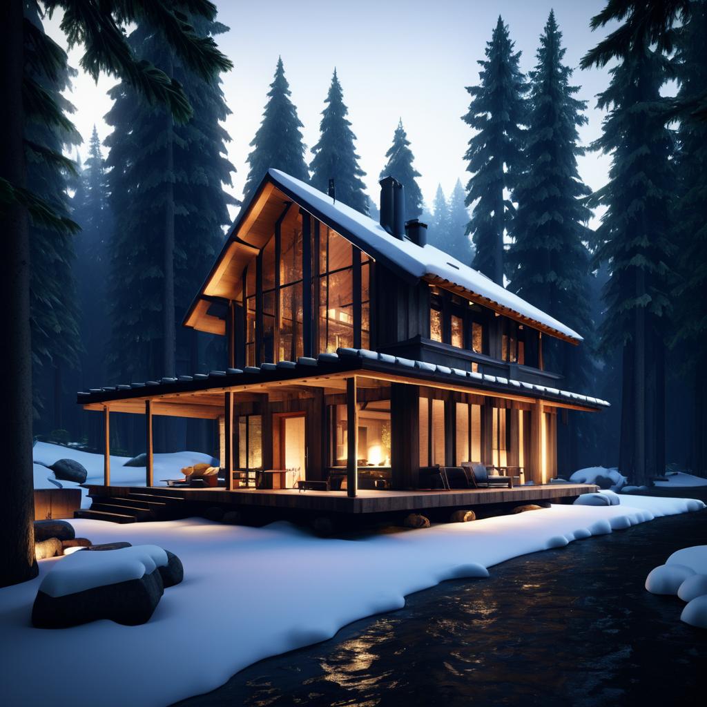 Cinematic Cabin in the Woods Design