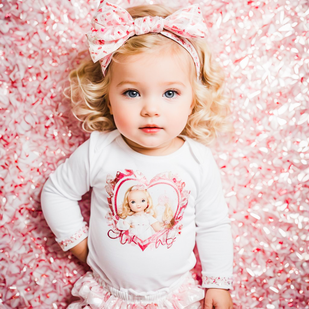 Festive Glamour: Newborn Girl in Christmas Attire