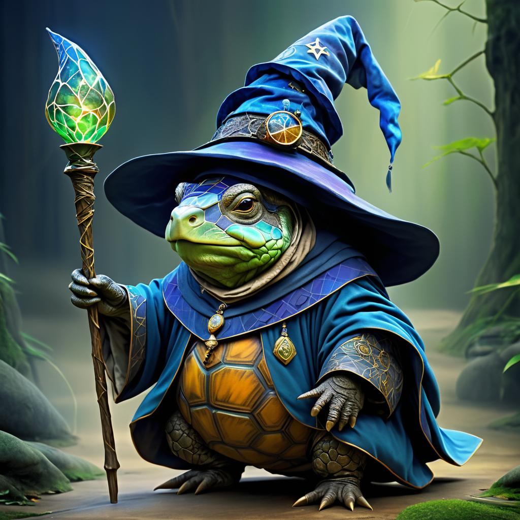 Legendary Tortoise Wizard Digital Art