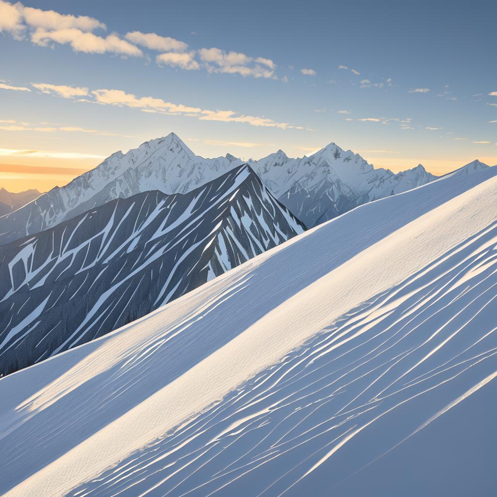 Alpine Landscape with Moiré Patterns