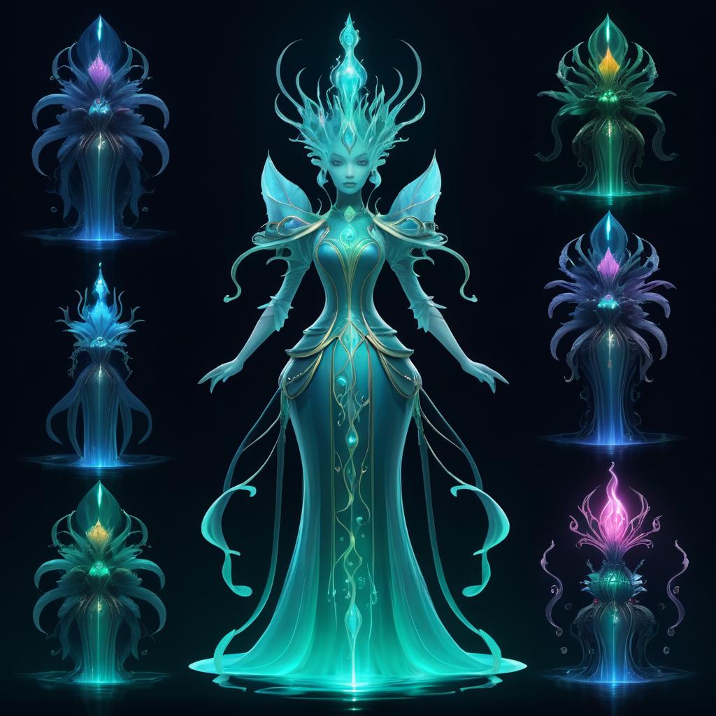 Ethereal Sorceress in Underwater Fantasy