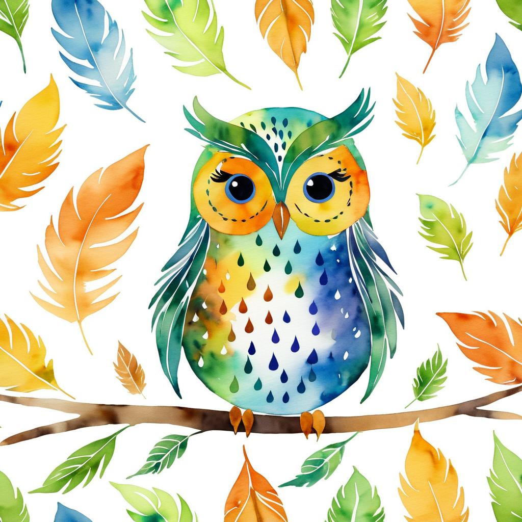 Whimsical Owl Illustration for Children