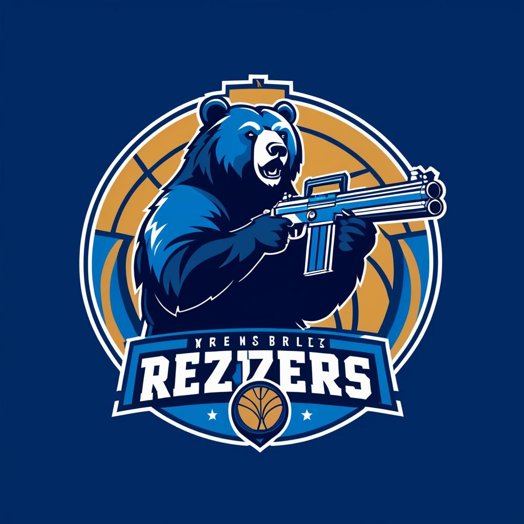 Memphis Grizzlies Logo with Grizzly Bear