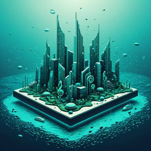 Futuristic Underwater City Illustration