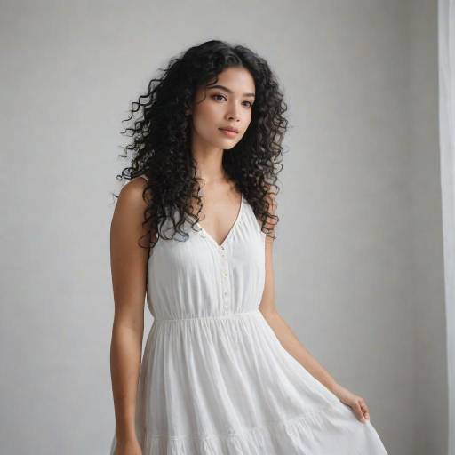 Young Woman in Flowy Summer Dress