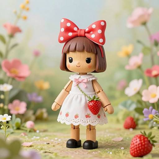 Whimsical Mrs. Strawberry Figure