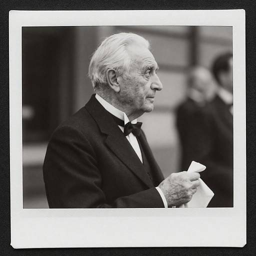 Grainy Profile Portrait of Elderly Gentleman