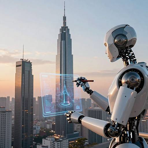 Futuristic Cityscape Painted by AI