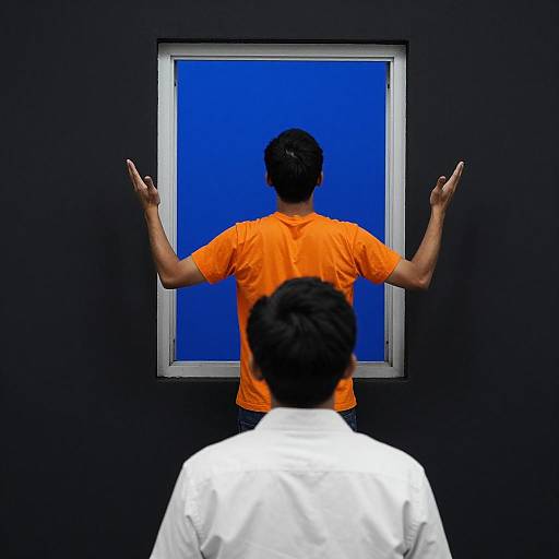 Contrasting Figures by a Window