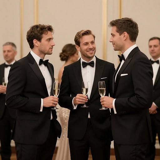 Elegant Evening: Tuxedos and Champagne
