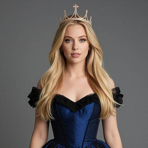 Regal Woman with Blonde Hair