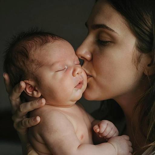 Tender Moment: Woman and Newborn Photography