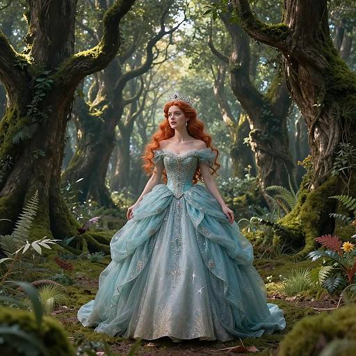 Radiant Princess in Enchanted Forest