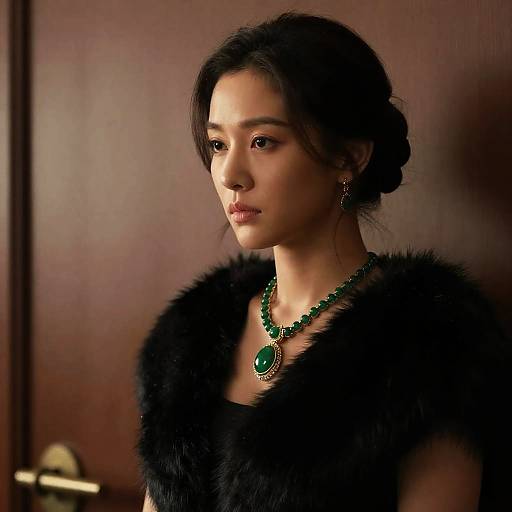 Elegant Asian Woman in Warm Lighting