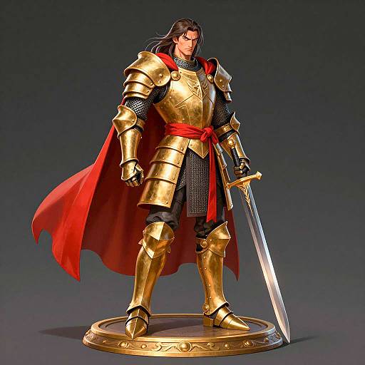 Heroic Knight in Dark Fantasy Setting